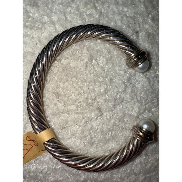 David Yurman Cable Bracelet with Pearls - Picture 3 of 4